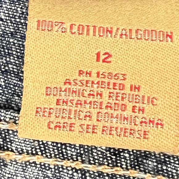 ZENA JEANS Vintage 100% Cotton Button Fly Boot Cut Jeans 12  Highrise Boho Hippy - Picture 8 of 10